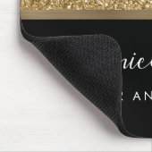 Luxe Gold Glitter en zwart op maat Muismat (Hoek)