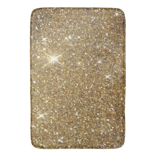 Luxe Gold Glitter - gedrukt Afbeelding Badmat (Voorkant Verticaal)