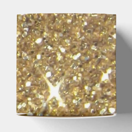Luxe Gold Glitter - gedrukt Afbeelding Bedankdoosjes (Bovenkant)