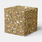 Luxe Gold Glitter - gedrukt Afbeelding Bedankdoosjes (Achterkant)