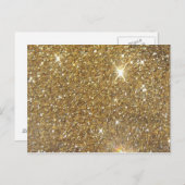 Luxe Gold Glitter - gedrukt Afbeelding Briefkaart (Voorkant / Achterkant)