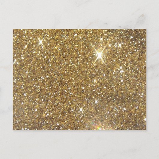 Luxe Gold Glitter - gedrukt Afbeelding Briefkaart (Voorkant)