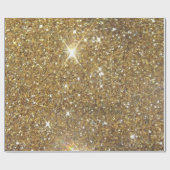 Luxe Gold Glitter - gedrukt Afbeelding Cadeaupapier (Vlak)
