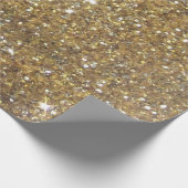 Luxe Gold Glitter - gedrukt Afbeelding Cadeaupapier (Hoek)