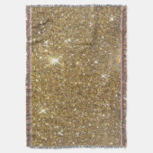 Luxe Gold Glitter - gedrukt Afbeelding Deken (Voorkant Verticaal)