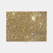 Luxe Gold Glitter - gedrukt Afbeelding Fleece Deken (Voorkant (Horizontaal))