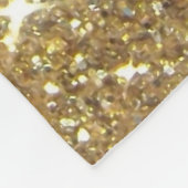 Luxe Gold Glitter - gedrukt Afbeelding Fleece Deken (Hoek)