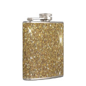 Luxe Gold Glitter - gedrukt Afbeelding Heupfles (Rechts)