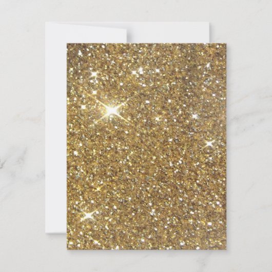 Luxe Gold Glitter - gedrukt Afbeelding Kaart (Voorkant)