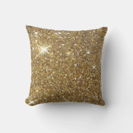 Luxe Gold Glitter - gedrukt Afbeelding Kussen