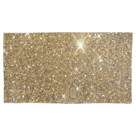 Luxe Gold Glitter - gedrukt Afbeelding Kussensloop (Voorkant)