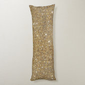 Luxe Gold Glitter - gedrukt Afbeelding Lichaamskussen (Achterkant (Verticaal))