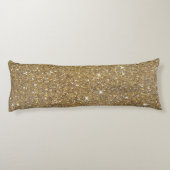 Luxe Gold Glitter - gedrukt Afbeelding Lichaamskussen (Achterkant)