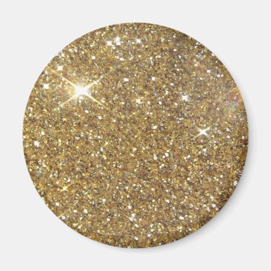 Luxe Gold Glitter - gedrukt Afbeelding Magneet (Voorkant)