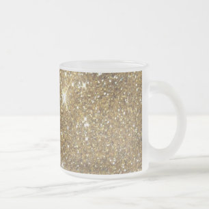 Luxe Gold Glitter - gedrukt Afbeelding Matglas Koffiemok
