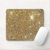 Luxe Gold Glitter - gedrukt Afbeelding Muismat (Met muis)