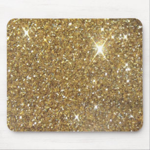 Luxe Gold Glitter - gedrukt Afbeelding Muismat