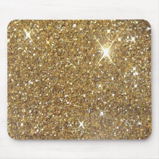Luxe Gold Glitter - gedrukt Afbeelding Muismat (Voorkant)