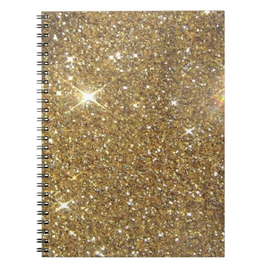 Luxe Gold Glitter - gedrukt Afbeelding Notitieboek (Voorkant)