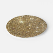 Luxe Gold Glitter - gedrukt Afbeelding Papieren Bordje (Gekanteld)