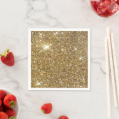 Luxe Gold Glitter - gedrukt Afbeelding Servet (Insitu)