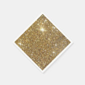 Luxe Gold Glitter - gedrukt Afbeelding Servet (Hoek)