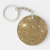 Luxe Gold Glitter - gedrukt Afbeelding Sleutelhanger (Voorkant)