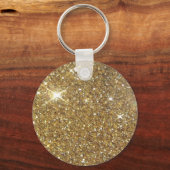Luxe Gold Glitter - gedrukt Afbeelding Sleutelhanger (Voorkant)