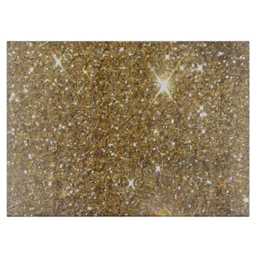 Luxe Gold Glitter - gedrukt Afbeelding Snijplank (Voorkant)