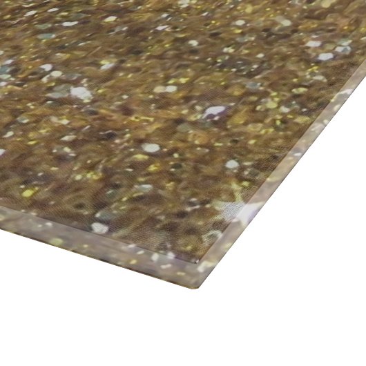 Luxe Gold Glitter - gedrukt Afbeelding Snijplank (Hoek)