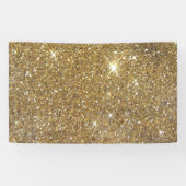 Luxe Gold Glitter - gedrukt Afbeelding Spandoek (Horizontaal)