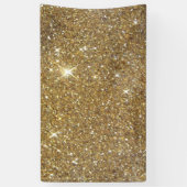 Luxe Gold Glitter - gedrukt Afbeelding Spandoek (Verticaal)