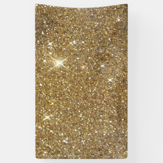 Luxe Gold Glitter - gedrukt Afbeelding Spandoek (Verticaal)