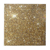 Luxe Gold Glitter - gedrukt Afbeelding Tegeltje (Voorkant)