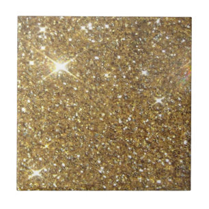 Luxe Gold Glitter - gedrukt Afbeelding Tegeltje