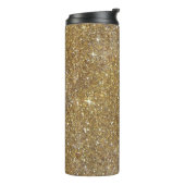 Luxe Gold Glitter - gedrukt Afbeelding Thermosbeker (Gedraaid links)