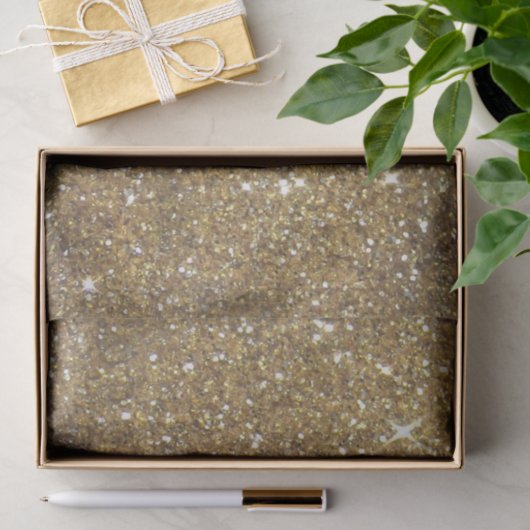 Luxe Gold Glitter - gedrukt Afbeelding Tissuepapier (Geschenk)