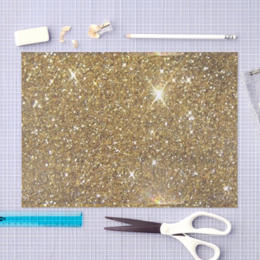 Luxe Gold Glitter - gedrukt Afbeelding Tissuepapier (Craft)