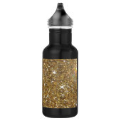 Luxe Gold Glitter - gedrukt Afbeelding Waterfles (Rechts)