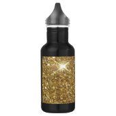 Luxe Gold Glitter - gedrukt Afbeelding Waterfles (Links)
