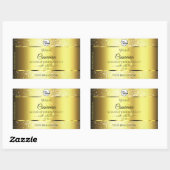 Luxe Gold Glitter-Logo op productlabel Rechthoekige Sticker (Vel)
