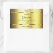 Luxe Gold Glitter-Logo op productlabel Rechthoekige Sticker (Tas)