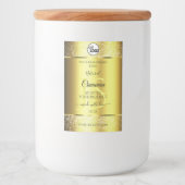 Luxe Gold Glitter-Logo op productlabel Voedselcontainer Etiket (Voorkant)