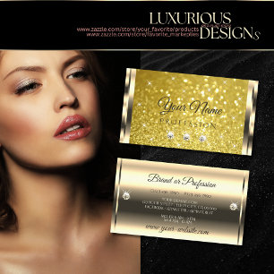 Luxe Gold Glitter Luminous Stars Openingstijden Visitekaartje