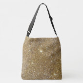 Luxe Gold Glitter-printer Crossbody Tas (Achterkant)