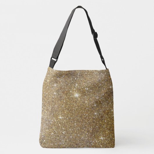Luxe Gold Glitter-printer Crossbody Tas (Achterkant)
