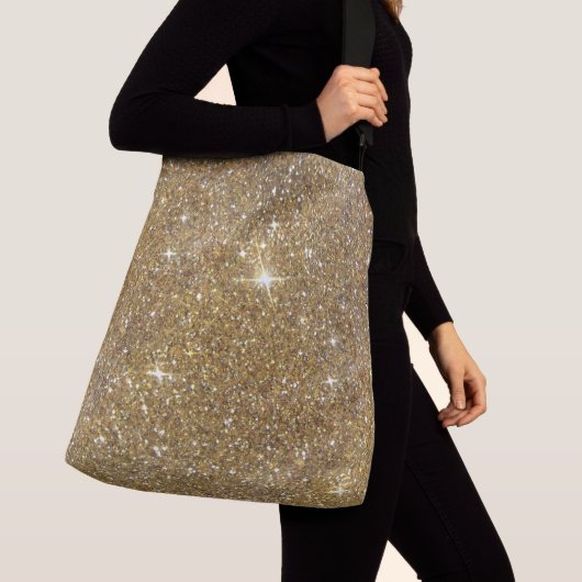 Luxe Gold Glitter-printer Crossbody Tas (Dichtbij)