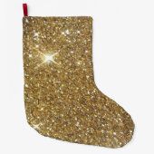 Luxe Gold Glitter-printer Grote Kerstsok (Voorkant)