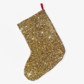 Luxe Gold Glitter-printer Grote Kerstsok (Achterkant (Hangend))