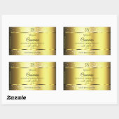 Luxe Gold Glitter-productlabel met monogram Rechthoekige Sticker (Vel)